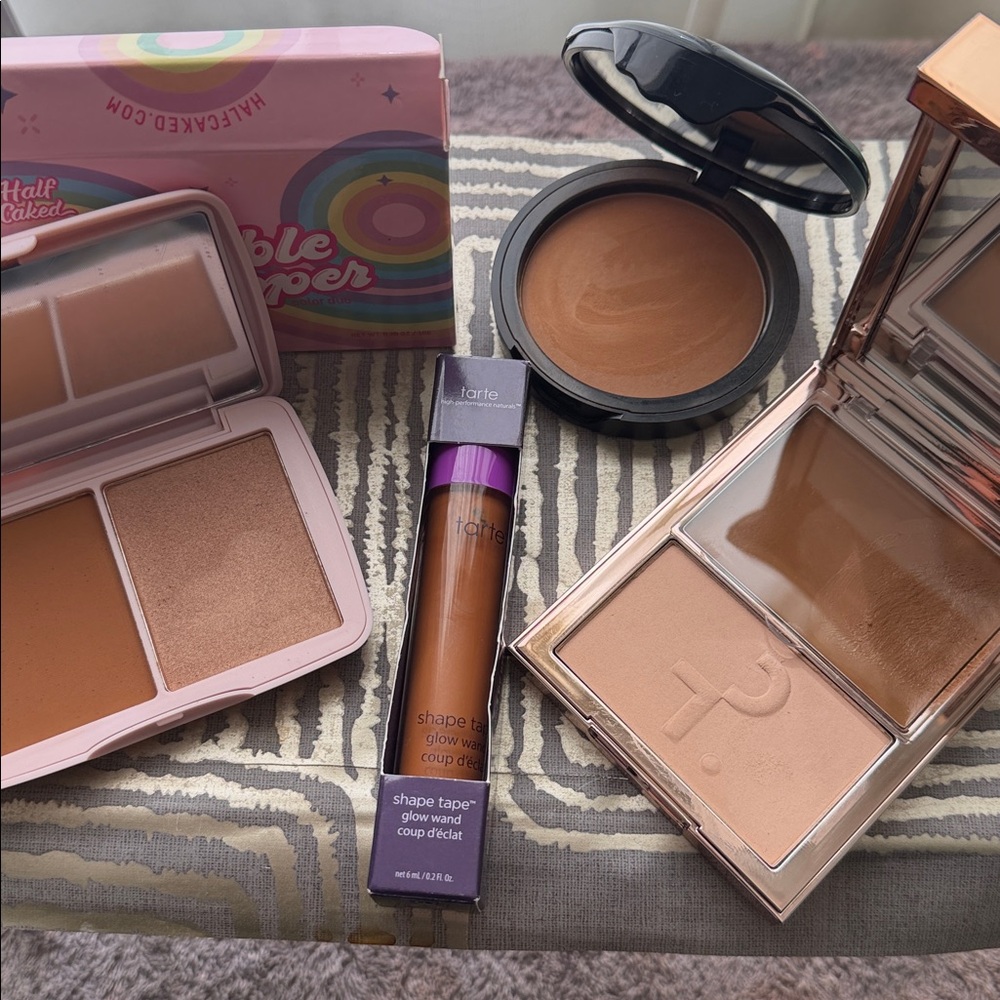 Lot of 4 bronzers foundation Patrick Ta Tarte KVD Half caked
